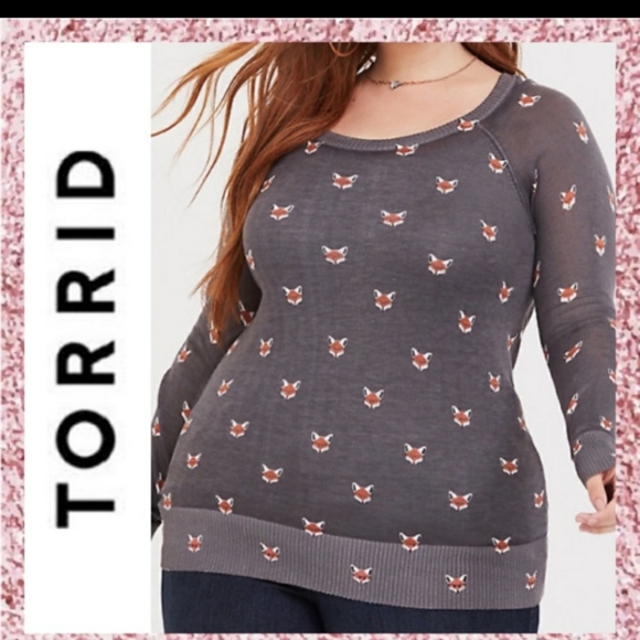 torrid Sweaters - NWT Torrid Grey Fox Long Sleeves Sweater Sz 2X